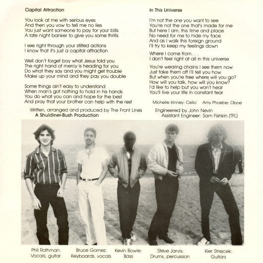 The Front Lines "Capital Attraction"/"In This Universe", front, 1982